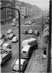 Corneliusstraße vor Aufnahme des Straßenbahnverkehrs